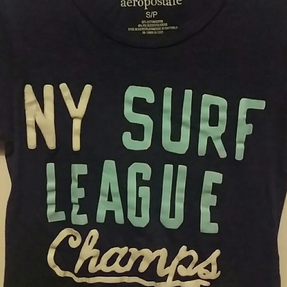 Women's navy blue short sleeve Aeropostale t-shirt - Picture 2 of 3